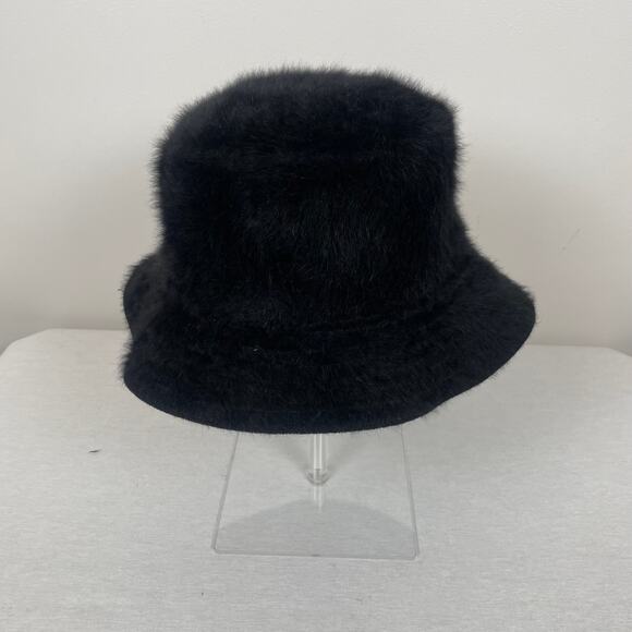 Kangol Black Faux Fur Bucket Hat - Picture 5 of 7